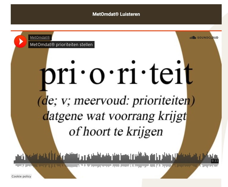 MetOmdat® luisteren, podcast