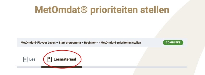 MetOmdat® lesmateriaal